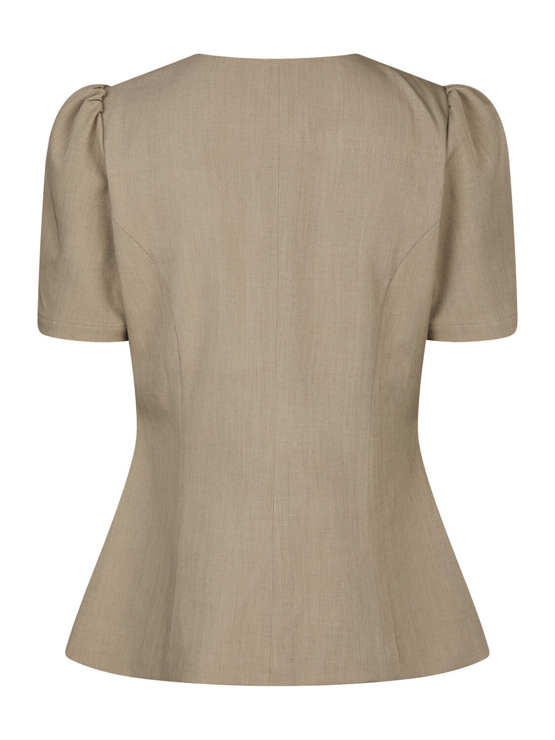 Jules Structure bluse - Dark Taupe
